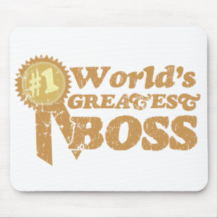 Retro Ribbon Great Boss Mousepad Muismat