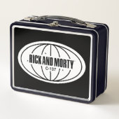 Retro Rick en Morty C-137 Dimension-badge (Voorkant)