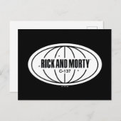Retro Rick en Morty C-137 Dimension-badge Briefkaart (Voorkant / Achterkant)