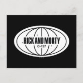 Retro Rick en Morty C-137 Dimension-badge Briefkaart (Voorkant)