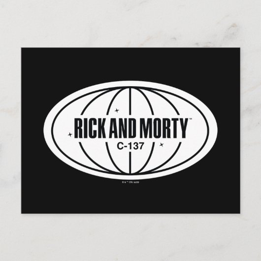 Retro Rick en Morty C-137 Dimension-badge Briefkaart (Voorkant)