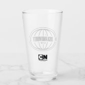 Retro Rick en Morty C-137 Dimension-badge Glas (Achterkant)