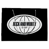 Retro Rick en Morty C-137 Dimension-badge Groot Cadeauzakje (Achterkant)