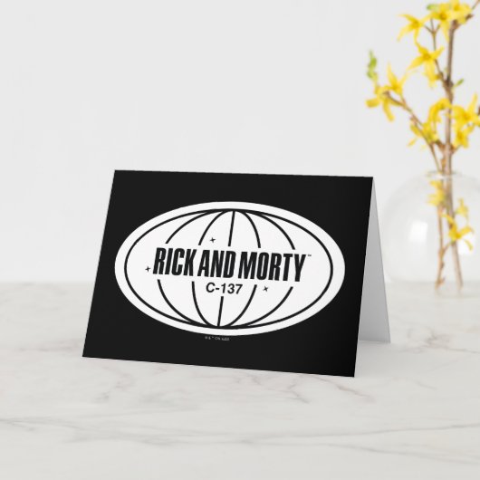 Retro Rick en Morty C-137 Dimension-badge Kaart (Gele Bloem)