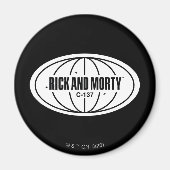 Retro Rick en Morty C-137 Dimension-badge Magneet (Voorkant)