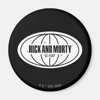 Retro Rick en Morty C-137 Dimension-badge Magneet