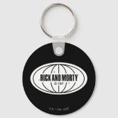 Retro Rick en Morty C-137 Dimension-badge Sleutelhanger (Voorkant)