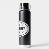 Retro Rick en Morty C-137 Dimension-badge Waterfles (Achterkant)