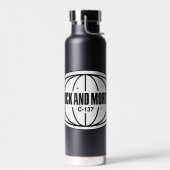 Retro Rick en Morty C-137 Dimension-badge Waterfles (Links)