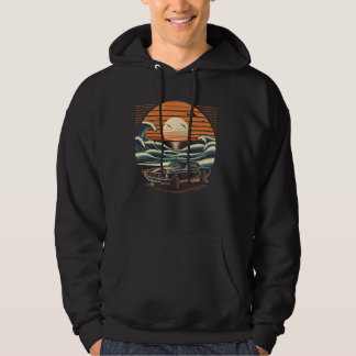 Retro Ride By The Beach  Retro Stijl 70s 80 Hoodie