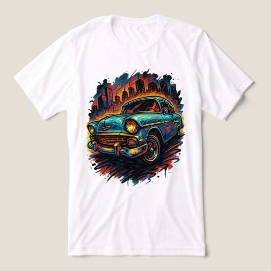 Retro Ride Stedelijke Stijl Tri-Blend Shirt (Design voorkant)