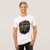 Retro Ride Stedelijke Stijl Tri-Blend Shirt (Voorkant volledig)