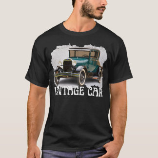Retro Ride Vintage Groene Auto Design vrienden cad T-shirt