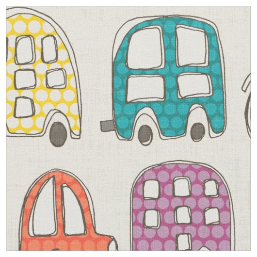 retro rides eggshell stof (Close Up)