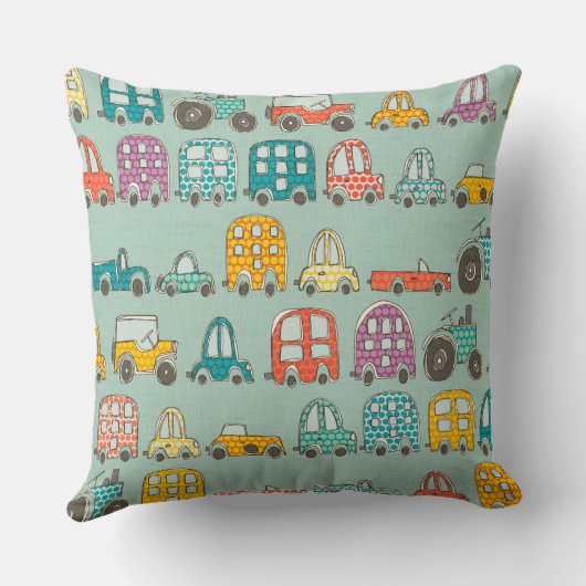 retro rides mint kussen (Achterkant)