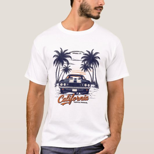 Retro Rides Vintage Car T-shirt (Voorkant)