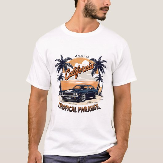 Retro Rides Vintage Car T-shirt (Voorkant)