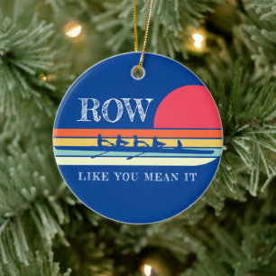 Retro rij zoals jij het blauw bedoelt keramisch ornament