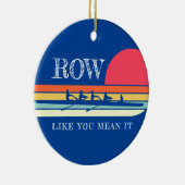 Retro rij zoals jij het blauw bedoelt keramisch ornament (Rechts)