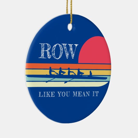 Retro rij zoals jij het blauw bedoelt keramisch ornament (Rechts)