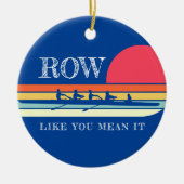 Retro rij zoals jij het blauw bedoelt keramisch ornament (Voorkant)