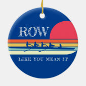 Retro rij zoals jij het blauw bedoelt keramisch ornament (Achterkant)