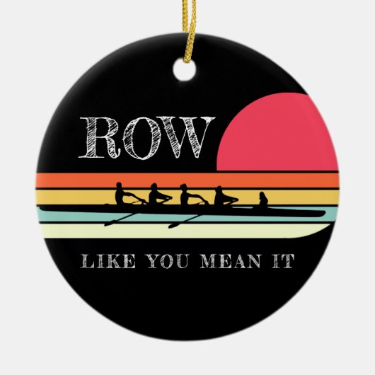 Retro Rij zoals jij het zwart bedoelt Keramisch Ornament (Voorkant)