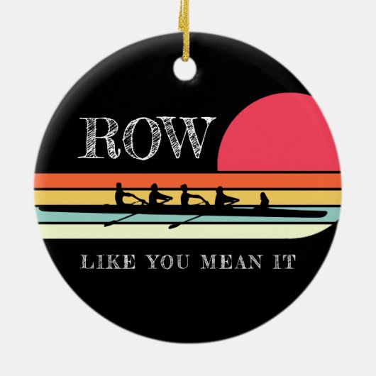 Retro Rij zoals jij het zwart bedoelt Keramisch Ornament (Achterkant)