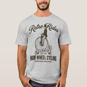 Retro Rijder – Klassiek Wielrennen met Hoog Wiel E T-shirt