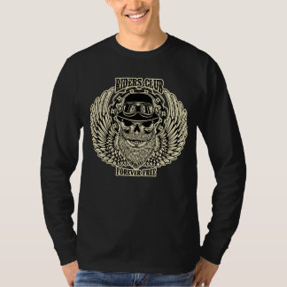 Retro Rijder Schedel Helm Vleugels Motorfiets T-Sh T-shirt