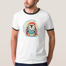 Retro Ringer Pinguïn Lezer Sportief Katoenen T-shi T-shirt
