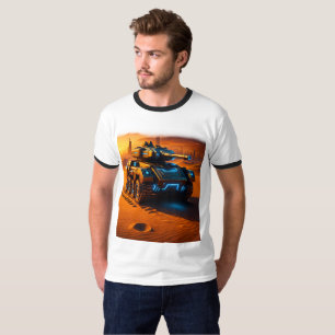 Retro Ringer T-shirt – Neon Tank in Dystopische Wo