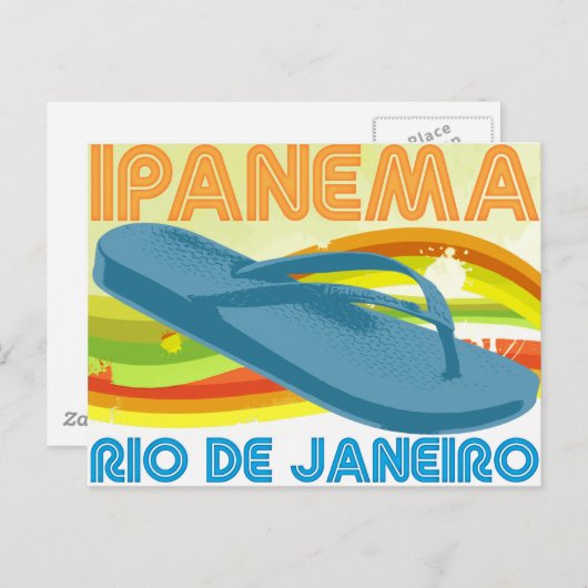 Retro Rio Ipanema Briefkaart (Voorkant / Achterkant)