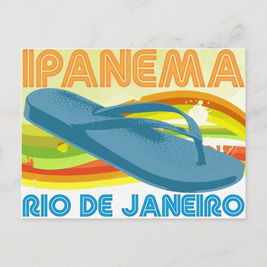 Retro Rio Ipanema Briefkaart (Voorkant)