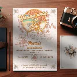 Retro ritme de ultieme groovy 10e verjaardag kaart