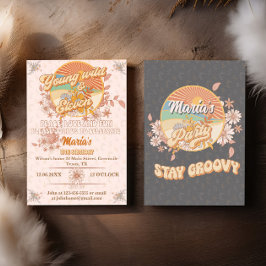Retro ritme de ultieme groovy 11e verjaardag kaart