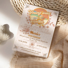 Retro ritme de ultieme groovy 12e verjaardag kaart