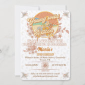 Retro ritme de ultieme groovy 16e verjaardag kaart (Voorkant)