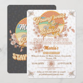 Retro ritme de ultieme groovy 16e verjaardag kaart (Voorkant / Achterkant)