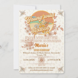 Retro ritme de ultieme groovy 16e verjaardag kaart