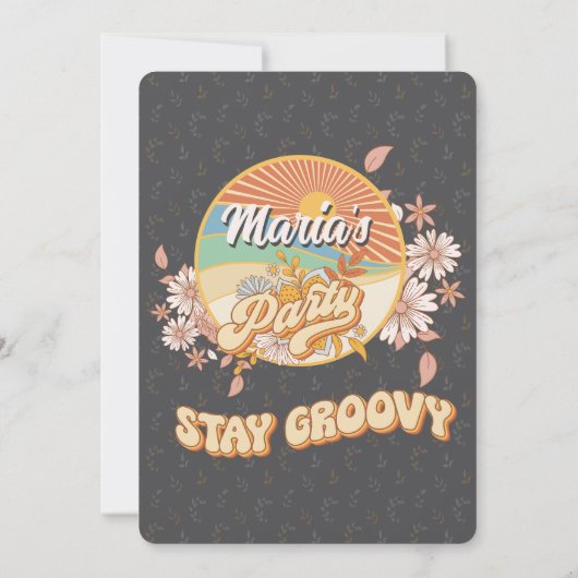 Retro ritme de ultieme groovy 9e verjaardag kaart (Achterkant)