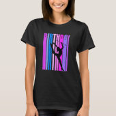 Retro ritmische gymnastiek Vrouwen Baton Twirling  T-shirt (Voorkant)
