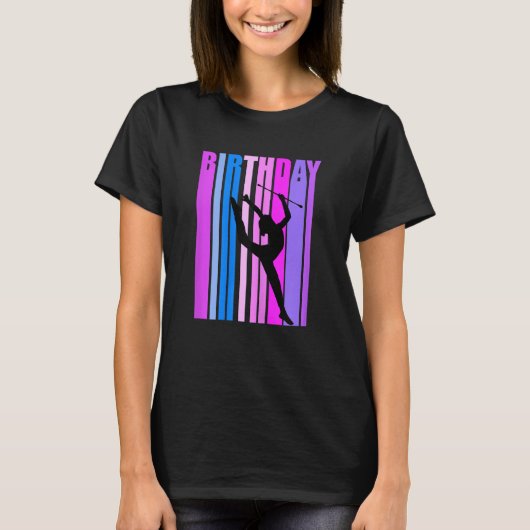 Retro ritmische gymnastiek Vrouwen Baton Twirling  T-shirt (Voorkant)