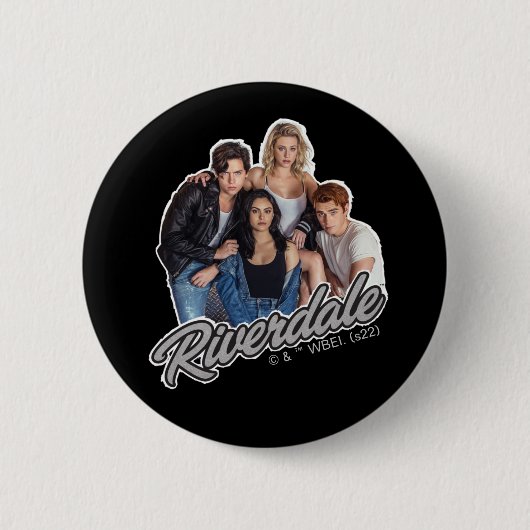 Retro Riverdale Groepsgrafiek Ronde Button 5,7 Cm (Voorkant)