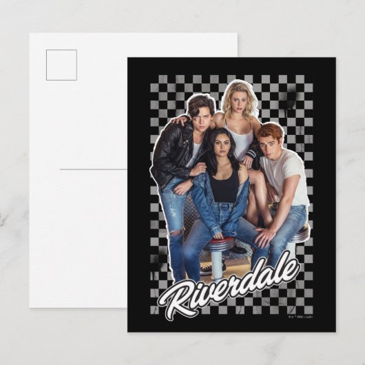 Retro Riverdale Group Grafisch Briefkaart (Voorkant / Achterkant)