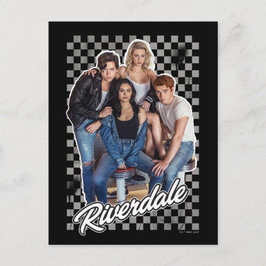 Retro Riverdale Group Grafisch Briefkaart (Voorkant)