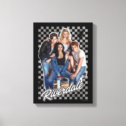 Retro Riverdale Group Grafisch Canvas Afdruk (Voorkant)