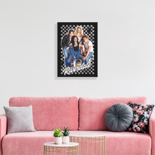 Retro Riverdale Group Grafisch Canvas Afdruk (Insitu (Woonkamer))
