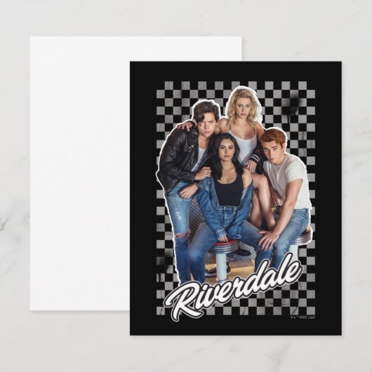 Retro Riverdale Group Grafisch Notitiekaartje (Voorkant / Achterkant)