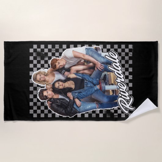 Retro Riverdale Group Grafisch Strandlaken (Voorkant)